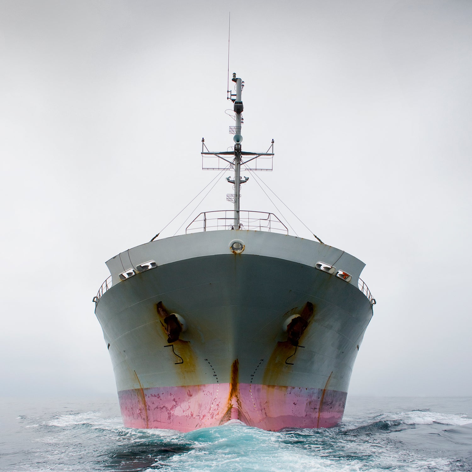 Bow of a container ship