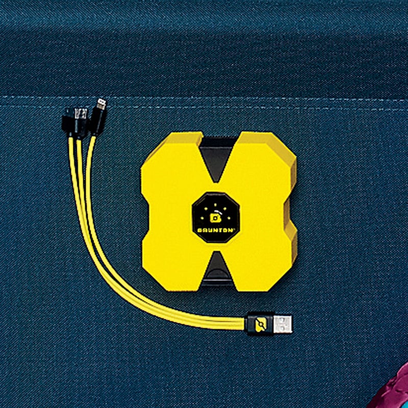 With enough juice to charge your phone twice, the water- and shockproof Revolt 4000 ($50) is just the right size for weekend trips. brunton.com