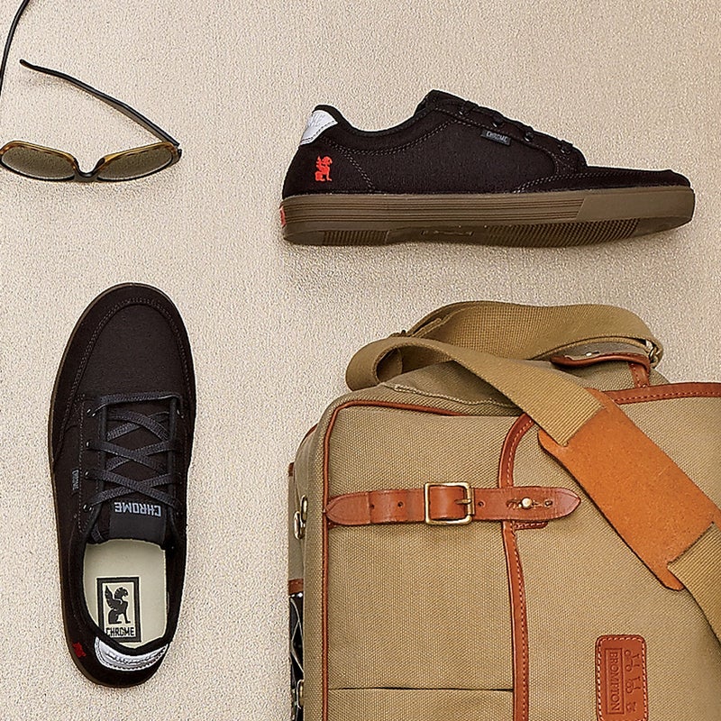 Built with a rubber sole that’s heat-forged onto the canvas upper, this tough urban sneaker ($85) will tolerate years of rolling to work. The reflective heel is a nice touch. chromeindustries.com