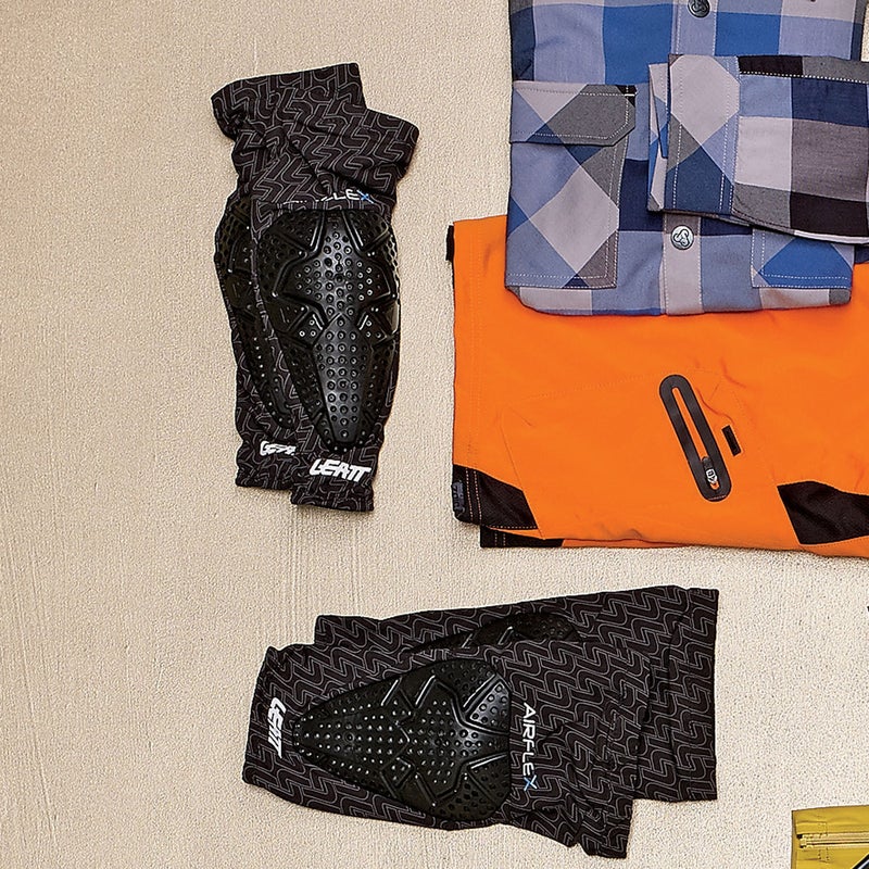 Finally, guards made for all-day wear. The sleeves are so breathable, they feel like warmers, and the six-millimeter-thick gel pads are soft until impact, at which point they turn rigid. Elbow pads for $79 and knee pads for $99, leatt.com