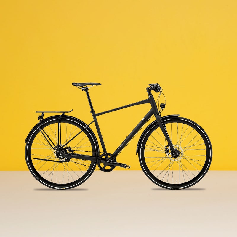 Best For: CommutingThis aluminum flat-bar bike ($2,399) is as sexy as the Stromer, minus the electronics, and costs loads less. Testers loved the Gates carbon belt drive, which eliminates the noise and grime of a chain but still offers enough gear range, thanks to the Shimano 11-speed internal hub. Positioning is relatively aggressive, and we felt fast and agile in traffic. The components are all high quality, including hydraulic disc brakes, Ergon grips and saddle, and cushy Continental tires. And we love the full fenders, cargo rack, and hub-powered light. 28.2 lbs; marinbikes.com