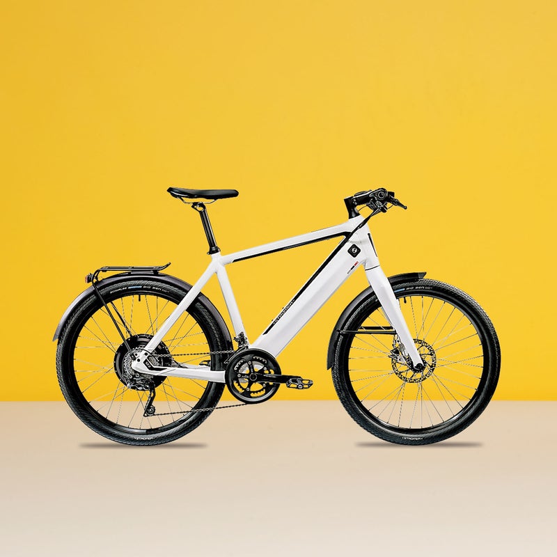 Best For: Giving Up Your CarMeet the future of pedal-assisted electric bikes ($6,990). The muscular aluminum frame, with a 90-mile-range lithium-ion battery inside the down tube, looks like Apple’s design lab teamed up with George Lucas. When we stepped on the pedals, the hub-based motor kicked the ST2 forward like a motorcycle, delivering up to 500 watts of supplemental power with a maximum assisted speed of 28 miles per hour. But what sets the ST2 apart is the touchscreen LCD in the top tube, which controls the GPS, front and rear LEDs, and power settings. 62 lbs; stromerbike.com