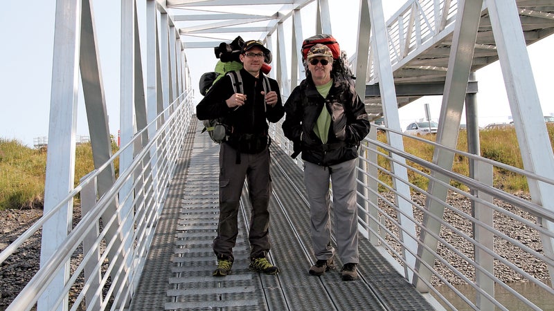 Philippe (left) and Robert Guenot in Alaska last July.