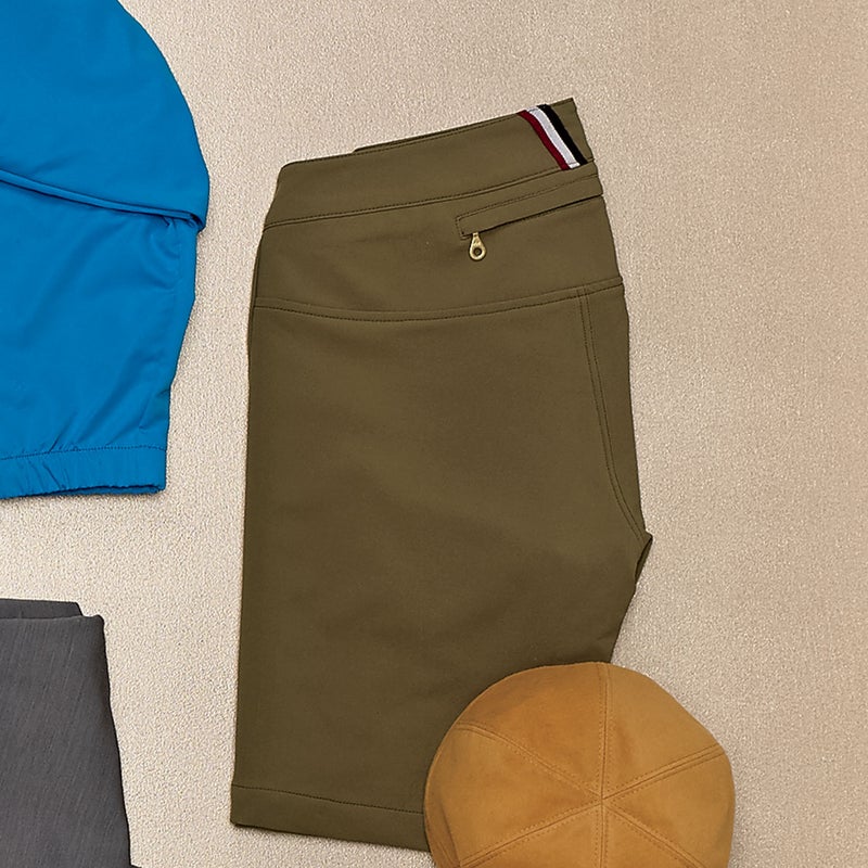 Finally, running shorts you won’t be embarrassed to wear to brunch. But don’t let the casual features—button fly, slim fit—fool you: the Longfellow ($90) is as teched out as it comes. Four-way stretch gives you plenty of room to open up your stride, but dudes with big quads may find them too svelte. tracksmith.com