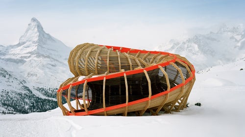 Those seeking inspiration or a momentary getaway should look no further than Rock the Shack from German publisher Gestalten. Showcasing structures around the world that brilliantly integrate design, function, and an embrace of natural surroundings, the pages are lined with design impossibilities made real. Here’s a quick preview of the 240-page book that will let your imagination run wild. Photo: Built for the Zermatt Festival, a renowned annual chamber music event, Entree Alpine capitalizes on the site’s incredible views. Walking up the spiral, visitors witness a brilliant panoramic view of the mountainous surrounding landscape. Most impressive, it was designed and executed by a team of second-year architecture students.