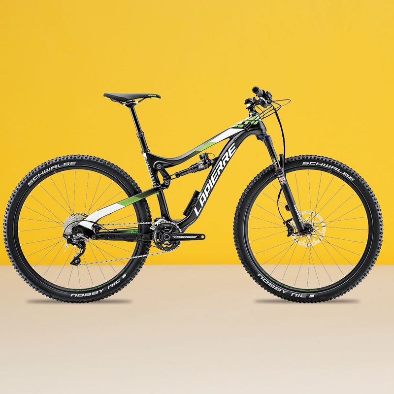 Best For: Technophiles. The Test: Our Zesty Trail ($4,900) came equipped with electronic suspension that automatically made the rear shock softer or stiffer, depending on the terrain. The changes happened so fast (in under a tenth of a second, according to Lapierre) that we didn’t even notice them. In fact, there was no need to think about suspension at all, as the bike seamlessly adjusted itself between climbs and descents. Beyond the tech, the Zesty Trail is a five-inch 29er that’s confident on just about any trail. Our only issue: at this price, we’d like to see coordinated components (our model had a haphazard mix of Shimano and SRAM) and better wheels, which several testers said were ponderous. The Verdict: The future of suspension design is here, and we love it. 29.5 lbs; lapierrebicycles.comClimbing: 3.5Descending: 4