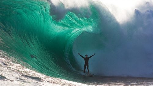 “Mikey is one of the most talented surfers out there. The guy’s got cat-like reflexes and he’s so comfortable out on that wave, it’s just remarkable. And that shows the perfection of Shipsterns Bluff, once you get past those deformities and once the wave hits that next section of the reef. It turns into a flawless giant barrel.”