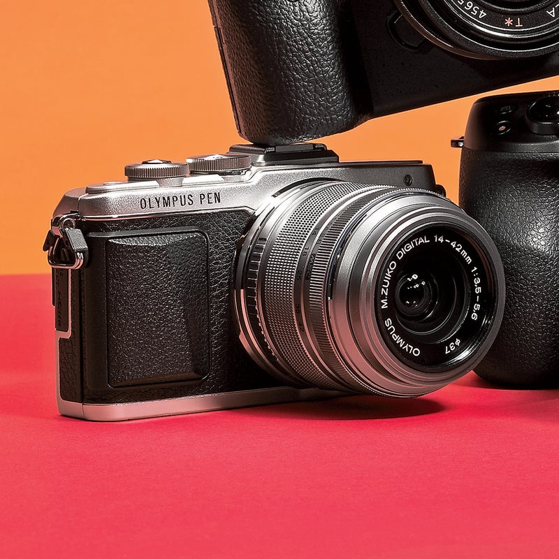 Best For: Replacing your current adventure camera.
The Test: Want the advantage of dozens of lens options minus the weight, bulk, and cost? Get this ($600). It absolutely crushed a test shoot during a Colorado ski tour; the 16-megapixel sensor didn’t pixelate highlights even in white-room blowing snow. And at a mere 19.5 ounces with a 14–42mm zoom lens, it was easy to use one-handed. The smartphone-style controls are brilliant, and the battery tolerated temperatures near zero.
The Verdict: “My new favorite travel camera,” concluded one tester. getolympus.com
Utility: 5
Tech: 4