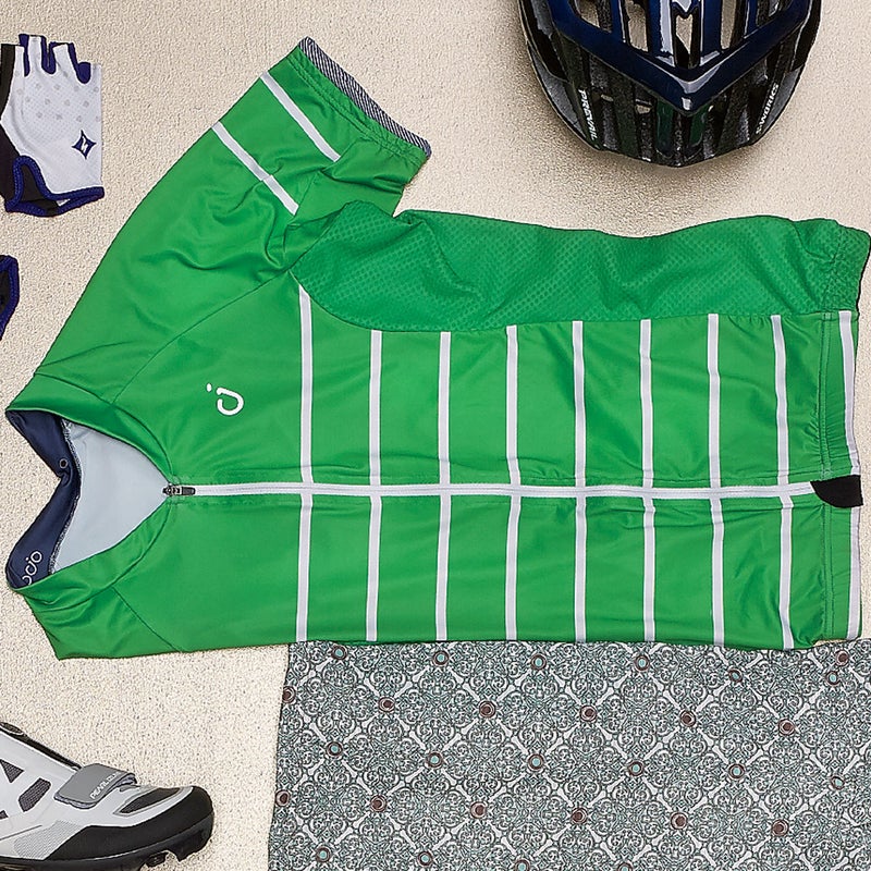Cycling legend Kristy Scrymgeour founded Velocio to make women’s bike apparel that looks great and performs. The Breton ($169) combines an athletic fit and breathable, honeycombed side panels with classy lines and sweet colors. velocio.cc