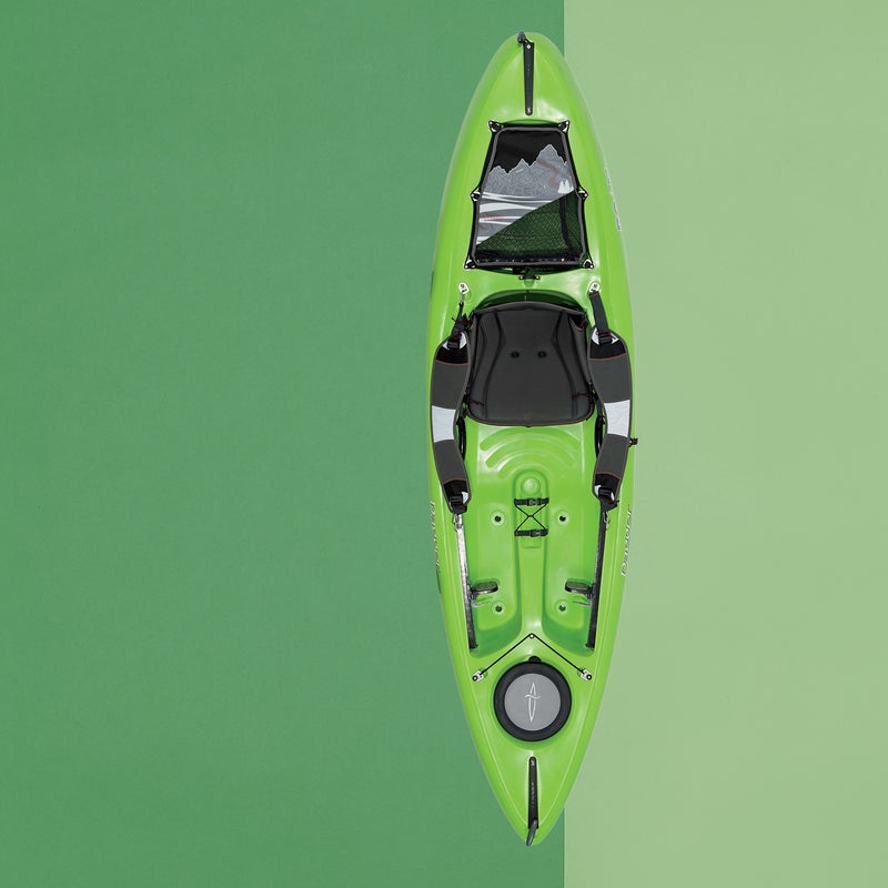 Best For: Dipping a toe into the rapids.
The Test: With its huge hull and plush seat, this sit-on-top is crafted to lure -novices onto mellower rivers, but even veteran testers were blown away by its snap and responsiveness. The secret lies in contoured sidewalls that offer plenty of secondary stability, so you can get it on an edge and manage turns in tight eddies. Massive padded thigh braces—the biggest we’ve ever seen—boost control, while hull channels improve tracking. A utility player, the Roam ($855) can hold enough gear for a mellow overnighter but is just as happy spending a lazy day lake fishing.
The Verdict: Equal parts friendly and versatile. 56 lbs; dagger.com
Stability: 4.5
Maneuverability: 3.5