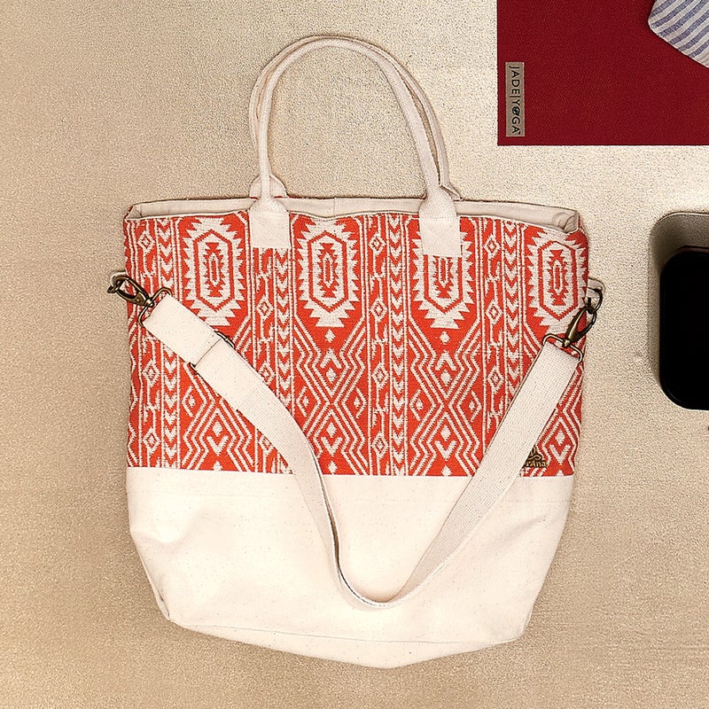 One tote for everything! That’s our strategy for never forgetting (or misplacing) the essentials. The mostly cotton Soleil ($59) fits a mat, water bottle, snack, and change of clothes. prana.com