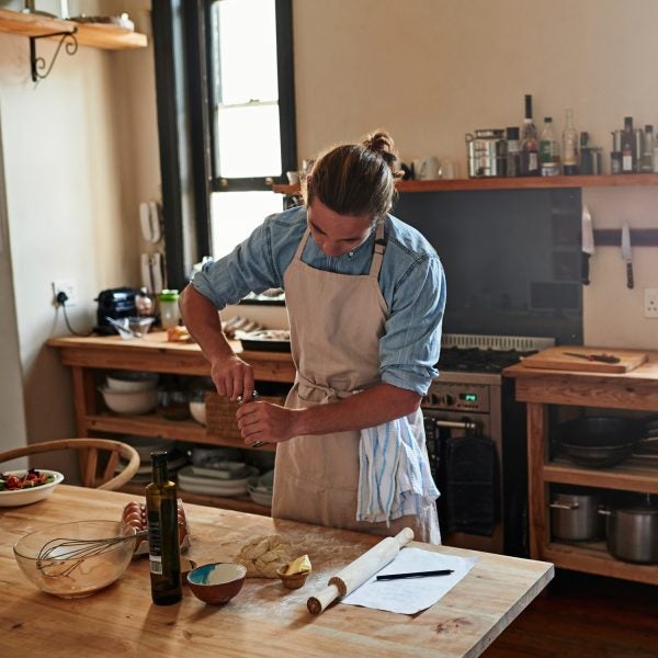 King bakes quick breads that he takes on long training rides.