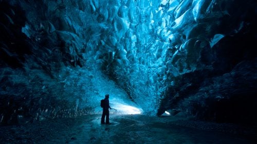 I’ve made photos in this cave before with a professional DLSR, and it takes a few shots to dial in the correct settings. Having mounted the iPhone 6+ with the Moment 18mm lens on a tripod, I activated the interval-shooting mode through the ProCam app and walked into the scene. Pictured: Skaftafell Glacier.