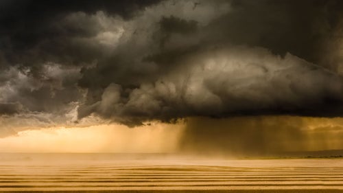 This was the most ominous supercell I’ve ever seen, and clearly shows (on the right side of the image) what meteorologists refer to as the “rear flanking downdraft,” which is a slot of descending air that can form tornadoes.