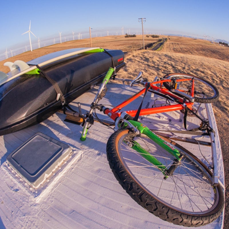 Oh yeah, I also have a rack for the bike and surfboard.