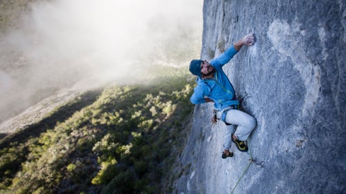 Some days we took a break from highlining and just climbed. Here, I’m milking a much needed rest on La Mono de Dios, a sustained 12c that has few good holds between the thin edges and shallow pockets that lead to the anchors.