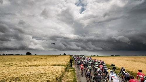 The racers hit nasty weather the day after the cobbles of Roubaix.
