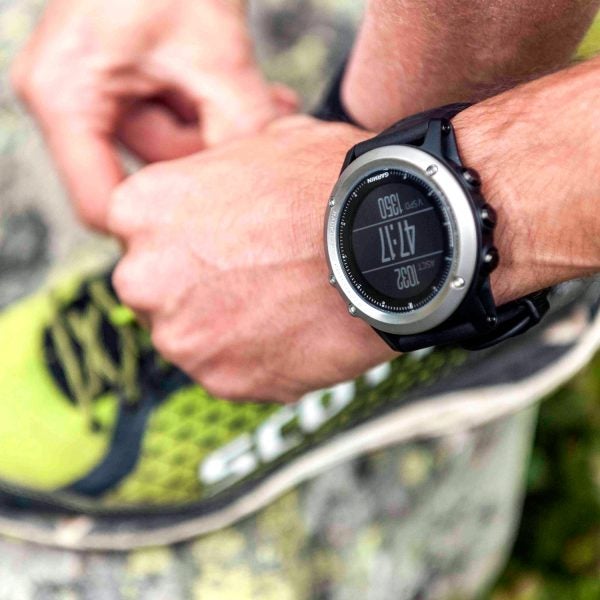 Garmin's Fenix 3 watch calculates a user's VO2 max number and other stats when paired with a heart-rate monitor.