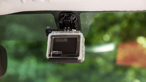 The integrated GoPro mount on the windshield of the new Tacoma got a lot of buzz when the company announced this feature last spring. This action cam rig is nifty, but the truck has even more cool mounts. The bed’s rail system has a spot for a fork-mount bike rack, and there’s an optional 120V/400W power plug in the bed so you can quickly inflate air mattresses or recharge batteries.