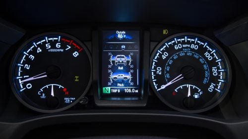 Some of Toyota’s off-road vehicles from the 1980s had analogue pitch and roll meters. The company has revived the idea in a digital version.