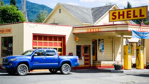 The 2015 Toyota Tacoma outsells every other midsize truck by a two-to-one ratio. Tacomas are so popular, in fact, that they have the highest resale value of any other car on the market, according to the National Automobile Dealers Association and Kelly Blue Book.
But here’s the thing: The Tacoma hasn’t had a complete revamp in a decade. So for 2016, Toyota upgraded everything from the transmission and the engine to the drivetrain and the cabin. Result: a totally new, feature-rich workhorse (prices range from $23,300 to $37,820). Here are our first impressions of the adventuremobile after a week of testing in the woods north of Mount Rainier.