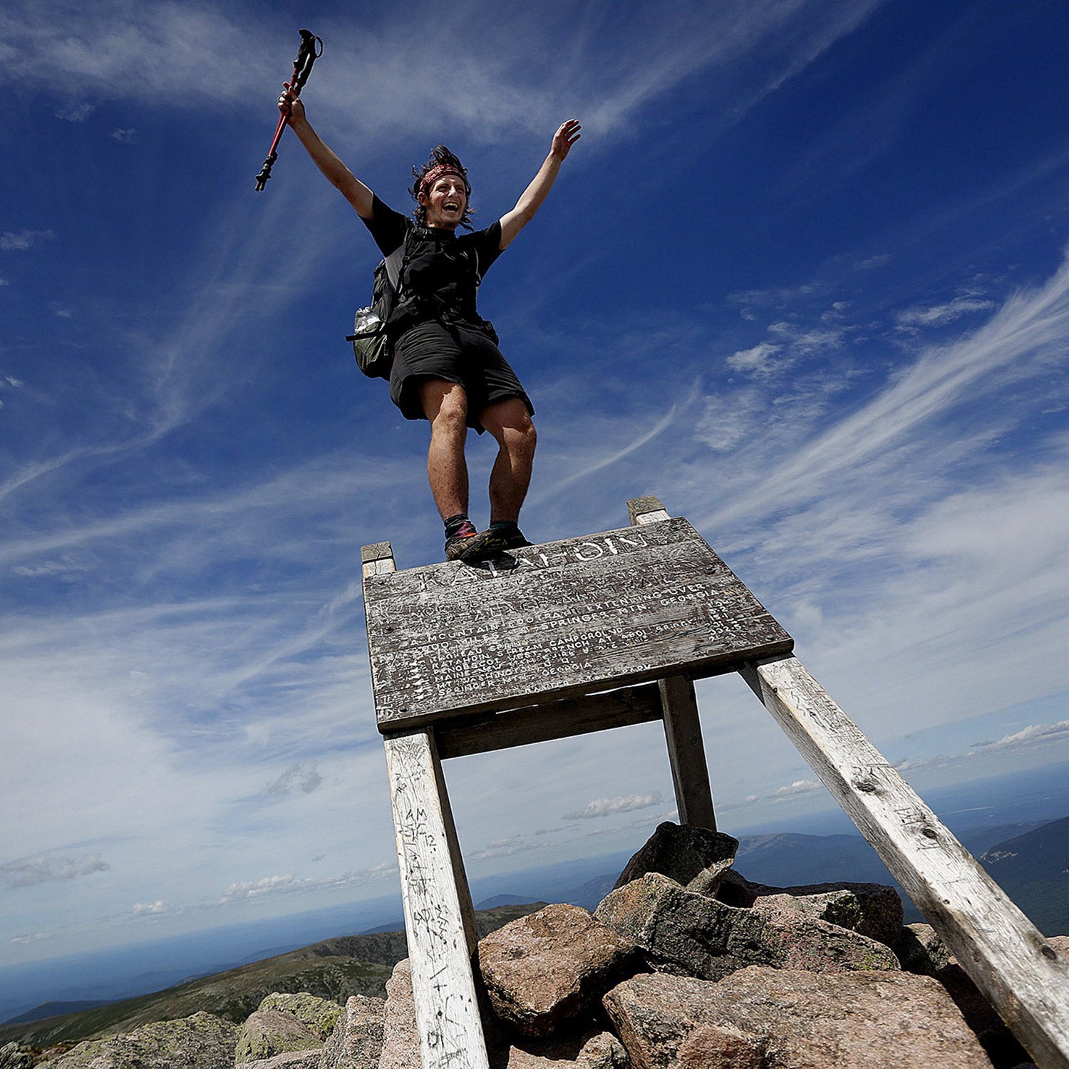 FILE - In this July 19, 2015 file photo, Jesse Metzler, 19, of Newton, Ma., who goes by the trail name
