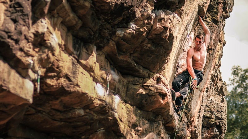 A climber at 24 Hours of Horseshoe Hell.