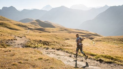 The Grand col Ferret, at 8,284 feet, is a high point on the UTMB.