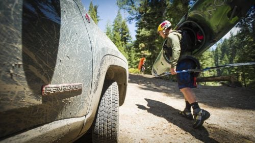 Hiking in was slow going. With all their specialty paddling equipment—including customized lightweight helmets and hockey-style elbow pads, food, and camping supplies—Steve and Pat were each carrying around 90 pounds of gear. Reaching the river took them two days.