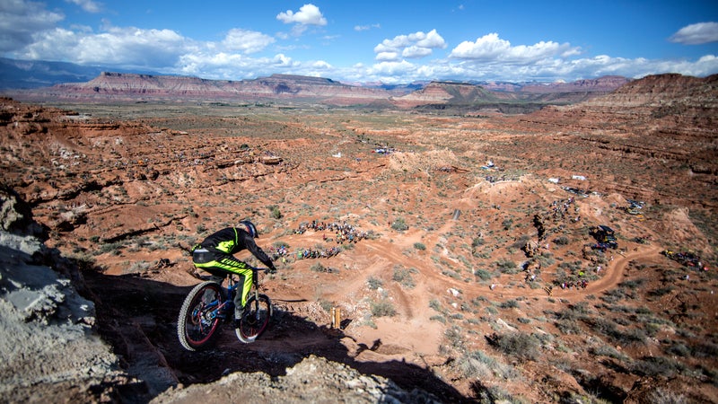 Paul Basagoitia of the USA during the finals of Red Bull Rampage in Virgin, Utah.