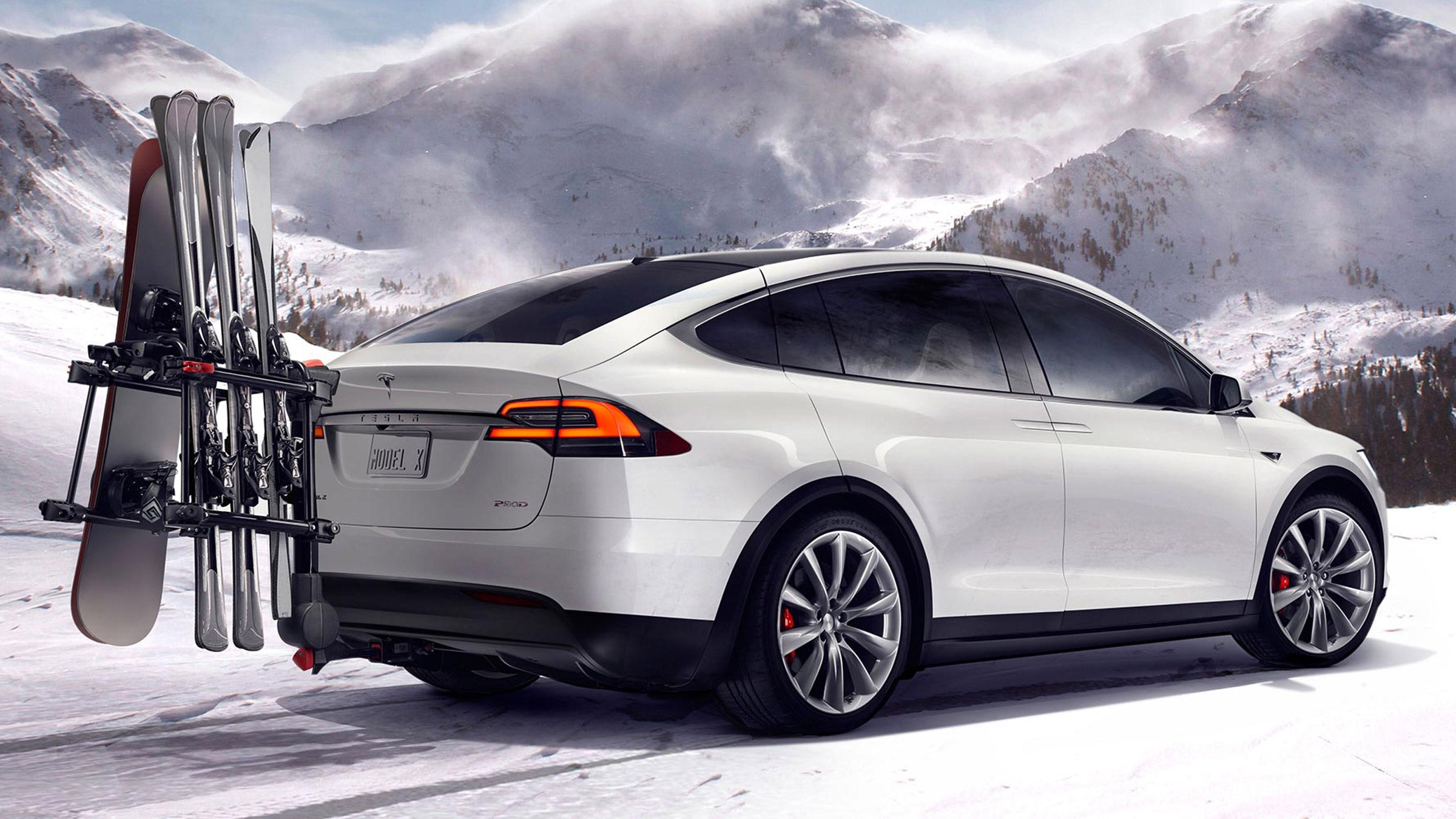 The Tesla Model X gets 250 miles per charge. 