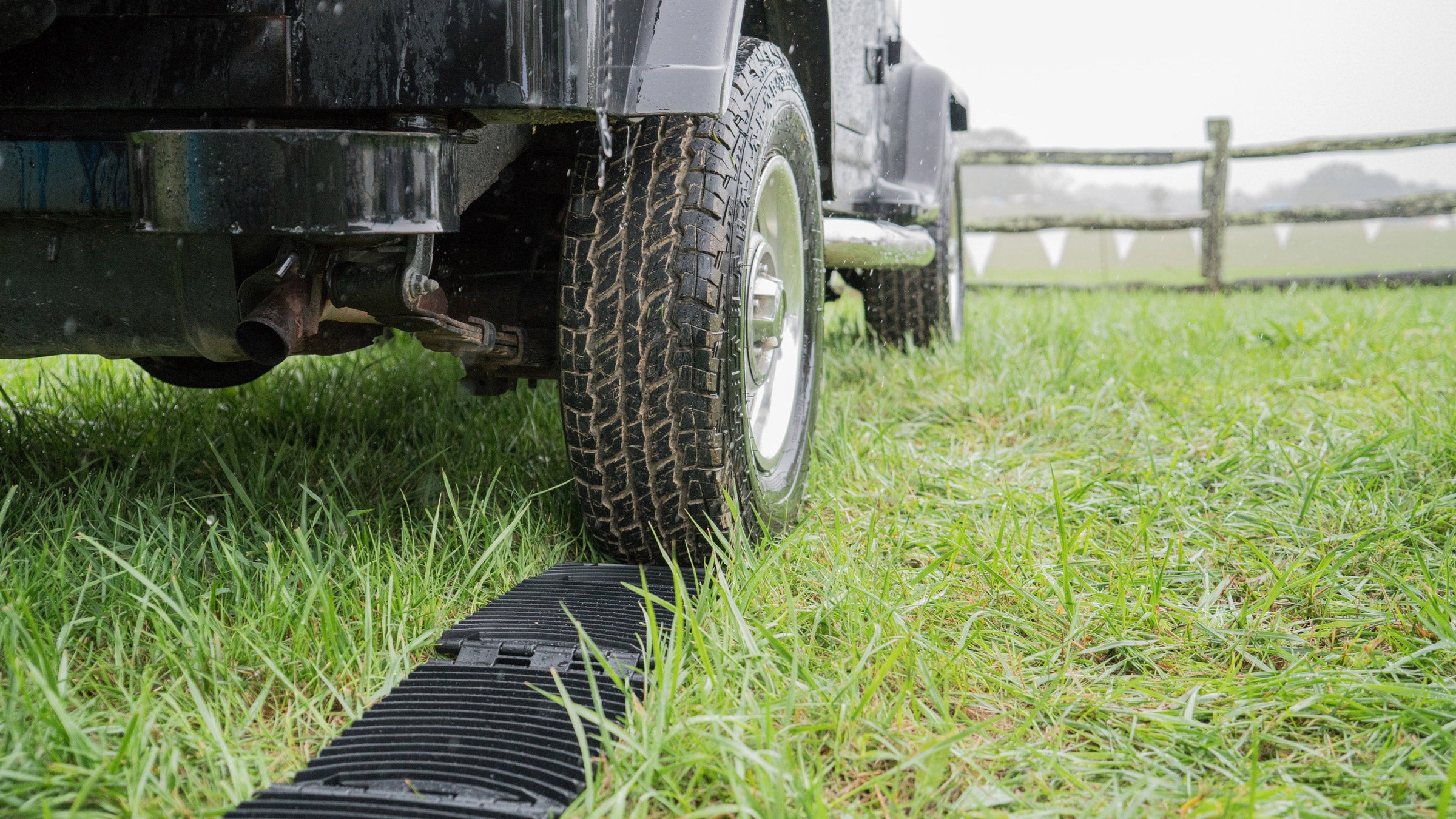GoTreads can be placed in front of tires when your car gets stuck.
