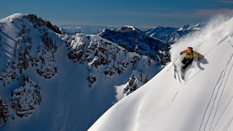 A huge line at Alta.