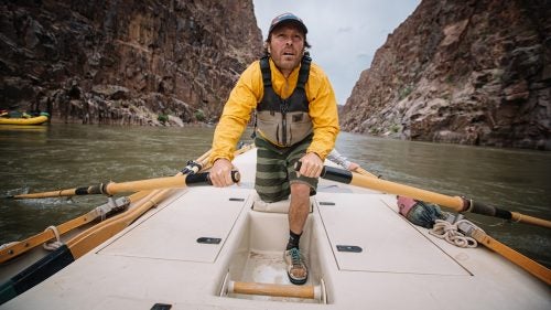 “You pay your dues to row a dory. I lived for five years in a van fixing boats in the warehouse and ran baggage boats for 2 years to get a chance, and I’d already been guiding rivers around the world for 10 years before that. I hear one in a thousand river guides in North America end up in the Grand Canyon. I wouldn’t want to have to do it again, but it was the path I chose. If I wasn’t rowing dories, if I was on a raft, I don’t know if I would have stayed long term. Many dory guides last till they are 65 or older.” —Rio Hibarger, veteran O.A.R.S dory guide