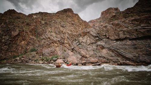 “I had probably camped twice in my life when Martin Litton invited me to go on a river trip in 1970 to wash pots and pans and be a cook’s assistant. Then he asked me to row a dory. On my sixth day, behind the oars we tipped over and hit a rock and damn near broke the boat in half. We pulled ashore and inspected it. I was expecting Martin to take my head off. He said, ‘JB, these boats have been banged up like this before,’ then he took a long pause. ‘Just not all at once.’” —John Blaustein, renowned Grand Canyon photographer, river guide, and author of the 1977 classic, The Hidden Canyon: A River Journey