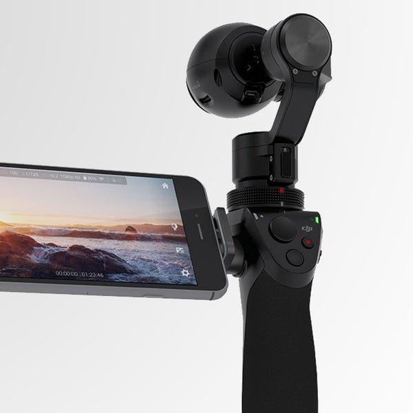 The handheld device uses three motors to manually stabilize shaky action footage.