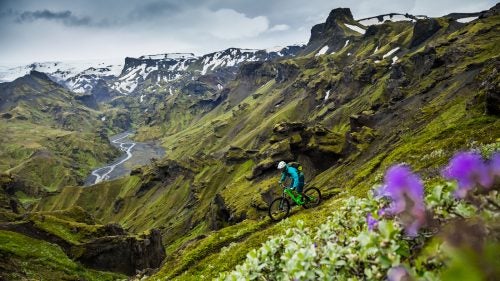 Iceland isn’t on everyone’s bucket list for mountain biking, but with never-ending summer days, otherworldly landscapes, and plenty of singletrack, that is likely to change. This July, Colorado-based Yeti Cycles sent photographers and filmmakers Craig Grant and Joey Schusler with pro rider Sam Seward to test out a new bike and get some jaw-dropping images. They succeeded. Here, cameraman and accomplished rider Schusler shares a few of their favorite images and a taste of the MTB wonderland. Photo: The trails in Iceland resemble something similar to the loose rocky alpine trails of Colorado. The views, however, resemble nothing that any of us had ever seen. Moving pictures: Watch the riders in Iceland here.