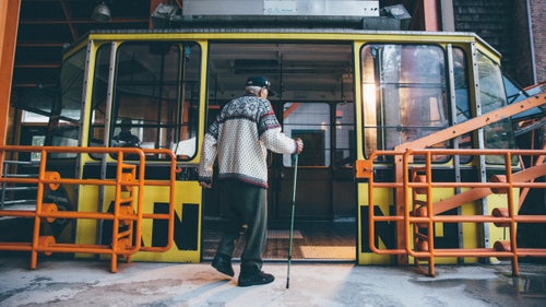 The tramway at Cannon, where Lahout became known for his athleticism, jumping, turning, and speed on the slopes and where he won the Golden-Cannon Medal in 1947 on the Cannon Mountain downhill. The resort’s original passenger tramway, constructed in 1938, was the first in North America.