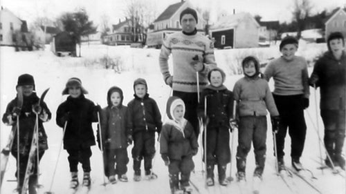A typical ski day with Joe Lahout in the late 1940s.