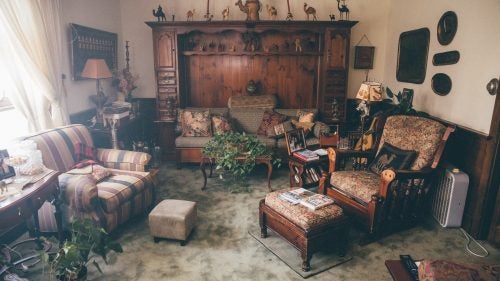 The room over the shop where Lahout was born in 1922, raised his four kids, and continues to live today.