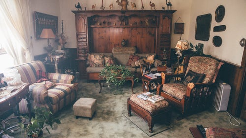 The room over the shop where Lahout was born in 1922, raised his four kids, and continues to live today.