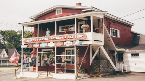 Lahout’s Country Clothing and Ski Shop today. Joe Lahout Sr. stands on the balcony of his home above the store where he’s lived his whole life. “It’s an old, established business that he never changed,” says Lahout’s youngest son Herb. “He kept it the way it was, and people like coming in because sometimes people don't like change.