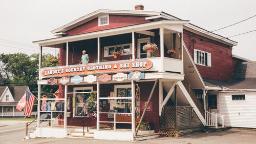 Lahout’s Country Clothing and Ski Shop today. Joe Lahout Sr. stands on the balcony of his home above the store where he’s lived his whole life. “It’s an old, established business that he never changed,” says Lahout’s youngest son Herb. “He kept it the way it was, and people like coming in because sometimes people don't like change.