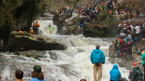 One of the Green’s greatest challenges is that some of the heaviest whitewater lies near the end of the course. Racers have already battled major rapids, like Go Left or Die, when they come up on Gorilla, a chain of whitewater made up of five ominously named segments like Pencil Sharpener and Scream Machine. “It’s steep, it’s continuous, and the hardest rapids don't come until you’re two-thirds of the way through,” said Grace. “There aren’t a lot of races where you’re hitting the hardest rapids tired.”