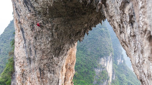 To capture his friend Michael Shen climbing the Red Dragon route on Moon Hill, outside Yangshuo, China, Manelis traveled 7,000 miles, braved freezing December winds, and chambered a few guards who didn’t want to let them onto the 164-foot limestone arch. “We told them how far we’d come, and they said, ‘OK, but the minute you see other tourists, you have to come down,’” says the Palo Alto, California, photographer. “Getting there was like meeting a celebrity you’ve been obsessed with for years. I was above the clouds.”
THE TOOLS: Canon 5D Mark II, 16-35mm f/2.8 lens, ISO200, f/5, 1/125 second