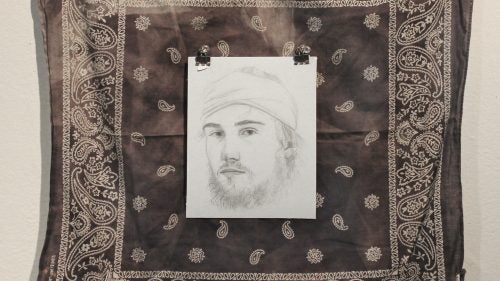 Rue, pictured in this self-portrait, says he usually starts his hikes—which last from two weeks to two months—alone but ends up joining other groups. “I like to hop in with other groups of hikers and stay with them for a week at a time,” he says. “That way I could get to know them, make sketches of them, and get all of their stories.”