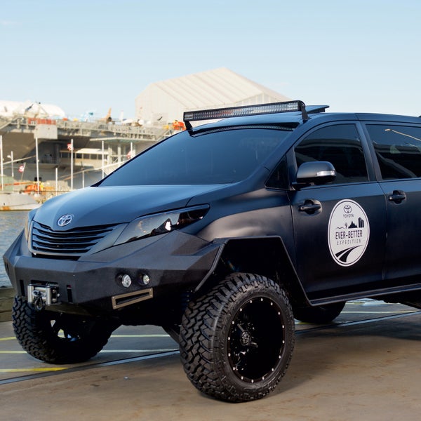 If Batman had kids, he'd drive this minivan.
