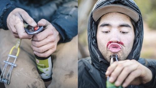 For the past few years, Aki Joy has made the pilgrimage to Creeksgiving from Bozeman, lured by the chance to climb in warm weather one last time before the ice-climbing season cranks up. “He has a one-track mind, and it’s devoted to climbing,” said Langbauer. “The day Aki returned to Bozeman, he was scrounging up partners, knowing the ice was fully in.”