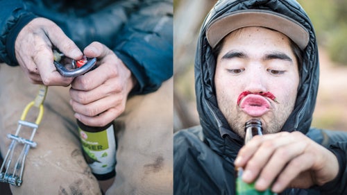 For the past few years, Aki Joy has made the pilgrimage to Creeksgiving from Bozeman, lured by the chance to climb in warm weather one last time before the ice-climbing season cranks up. “He has a one-track mind, and it’s devoted to climbing,” said Langbauer. “The day Aki returned to Bozeman, he was scrounging up partners, knowing the ice was fully in.”