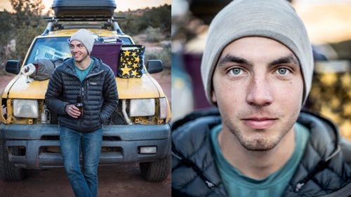 Jake Woodland pulled into Indian Creek after three months on the road, having hit many of the classic spots—Yosemite, Red Rocks, Moab—on his way south. While at the Creek, he’d often slip out early to top out a climb and paraglide down, returning to camp as everyone was waking up. His climbing partner headed back to Montana for Thanksgiving, leaving him considering his next move. “I might just get a job in Moab and live here for a bit.”